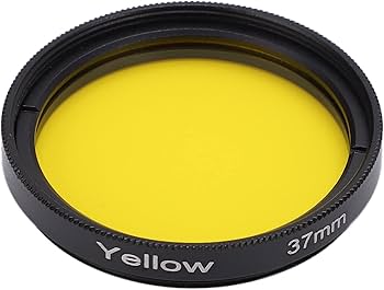 CCYLEZ 37mm Colored Lens Filter, Yellow, Color Correcting